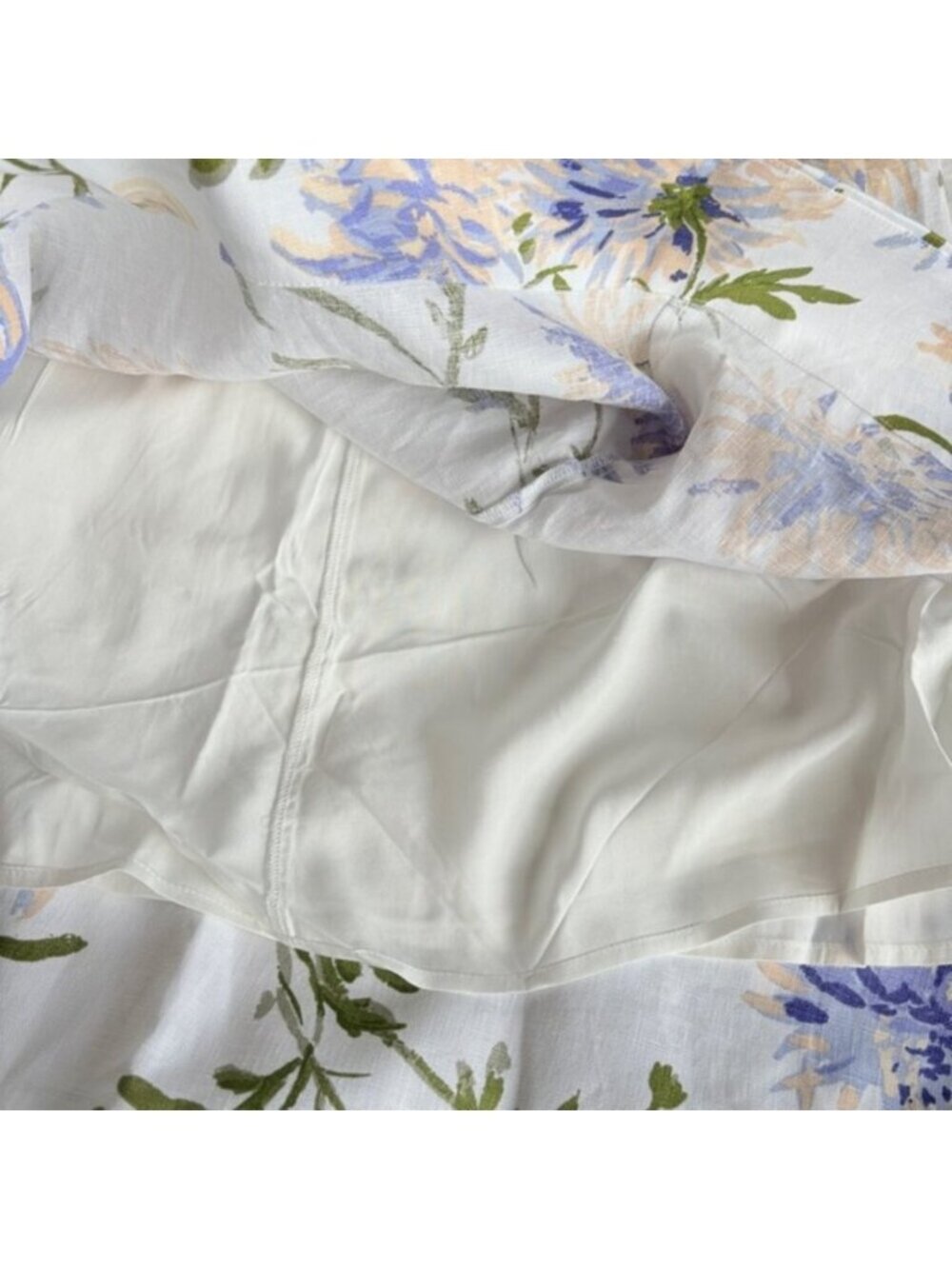 NEW Reformation Janu Midi Linen Dress Serenity White Blue Floral | US 6 / UK 10 - Picture 14 of 14